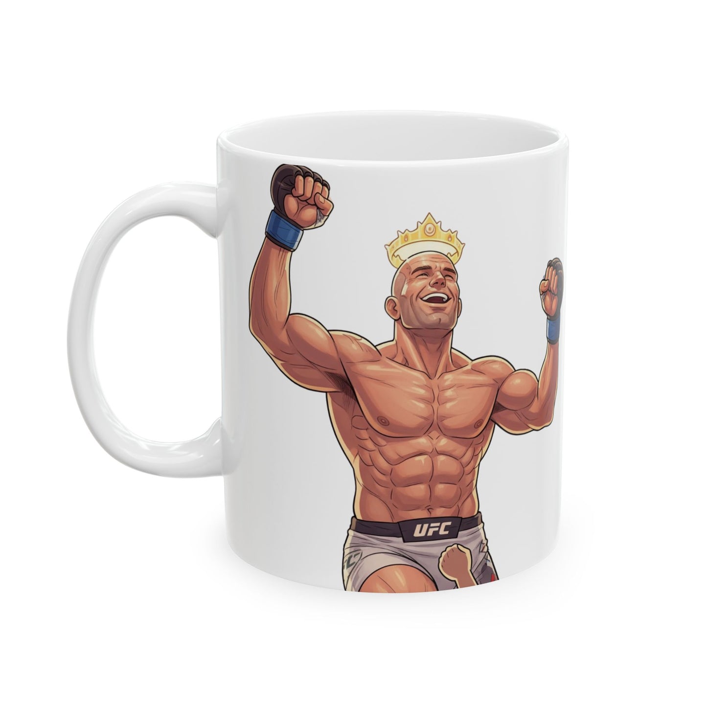 Taza Motivacional Randy Couture: "Trabaja más duro que tu oponente"