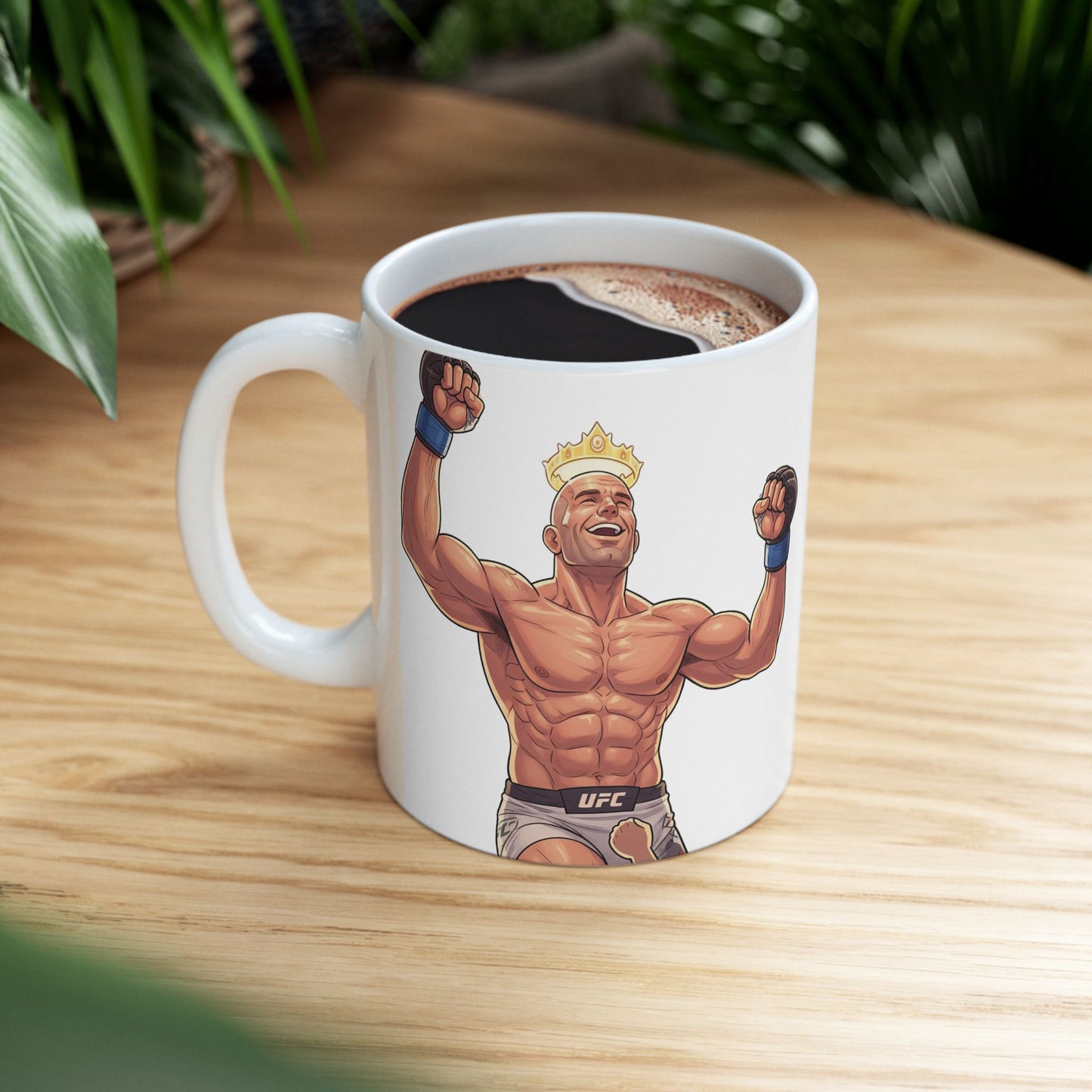 Taza Motivacional Randy Couture: "Trabaja más duro que tu oponente"