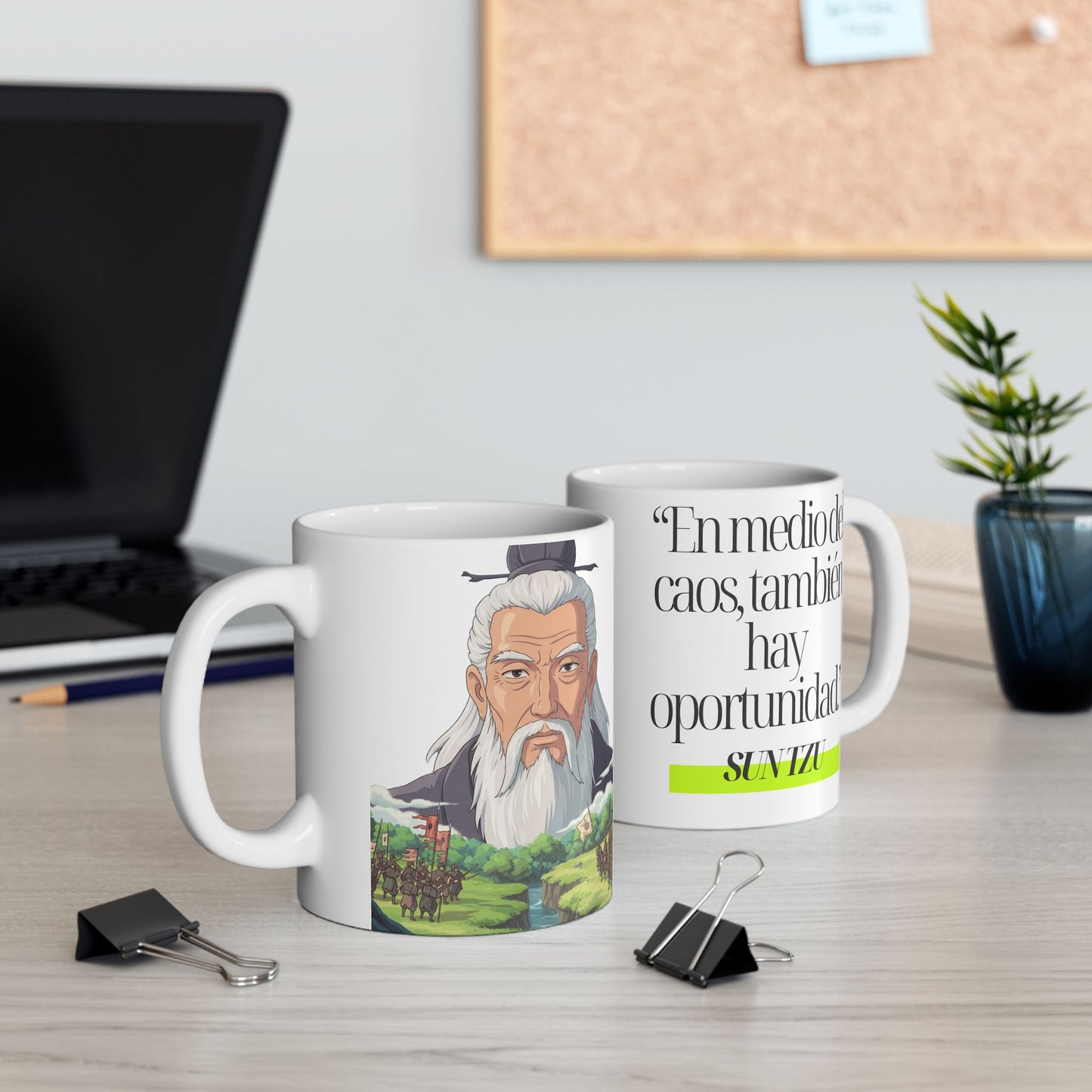 Mug Sun Tzu Ghibli "Caos y Oportunidad" - Taza de Estrategia