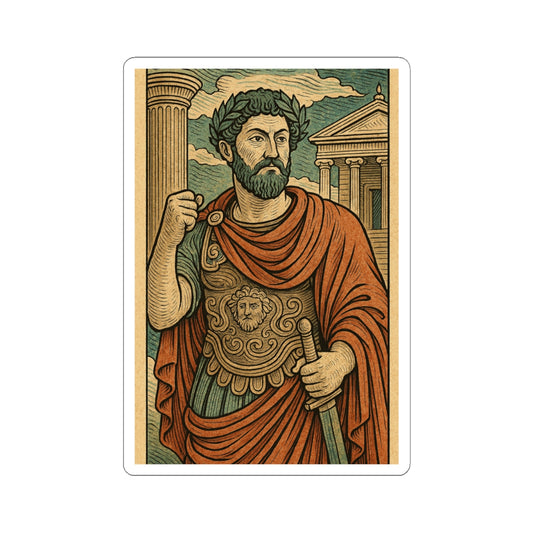 Sticker Marco Aurelio – La Fortaleza del Carácter
