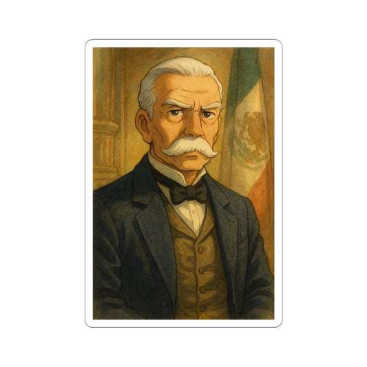 Sticker Porfirio Díaz estilo Ghibli – Historia y Fantasía Mexicana