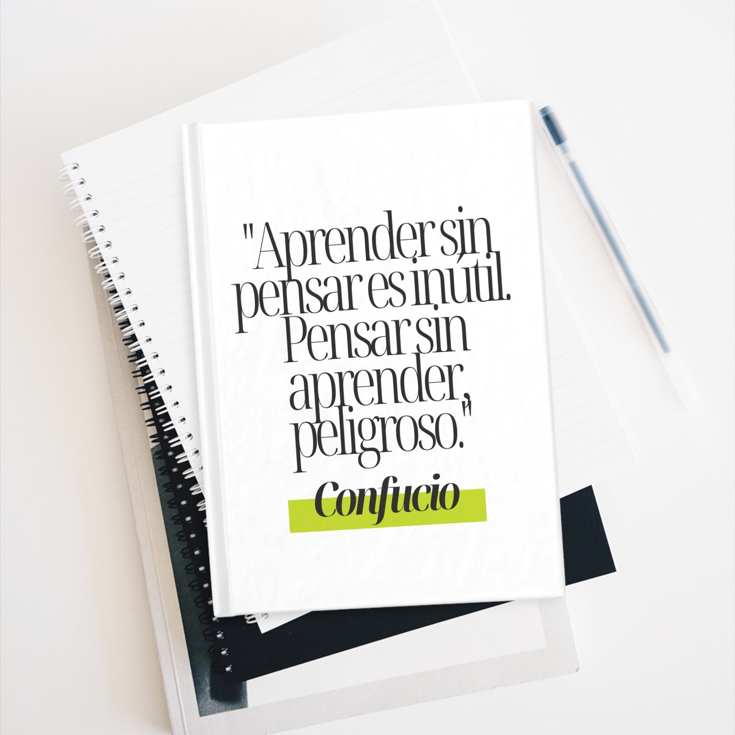 Cuaderno con Frase Célebre de Confucio