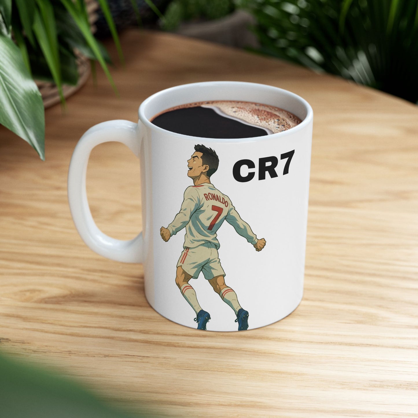 Taza Motivacional CR7: "El talento sin trabajo duro no es nada"