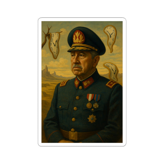 Sticker Augusto Pinochet – Arte surrealista tipo Dalí