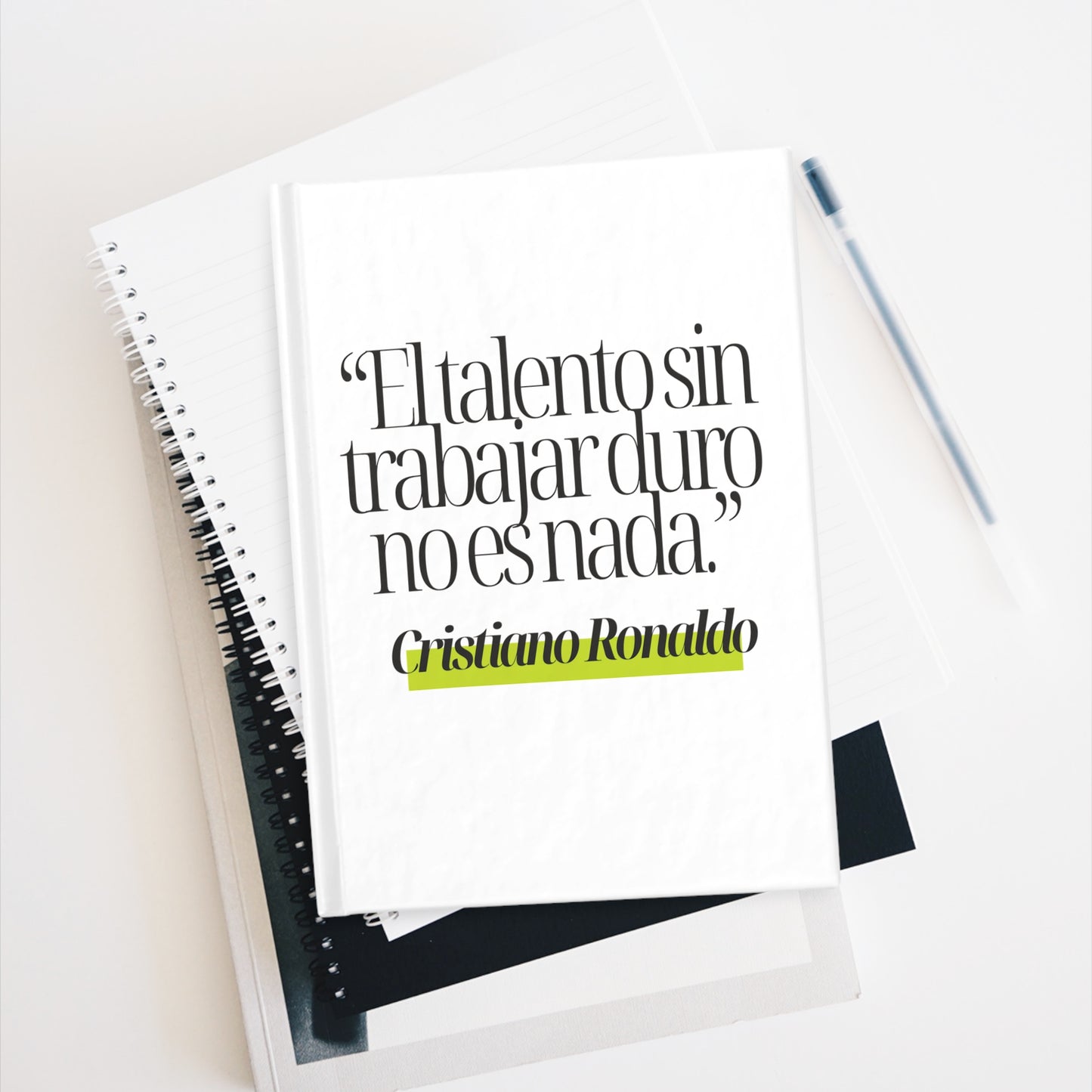 Cuaderno CR7 con Frase Inspiradora de Cristiano Ronaldo