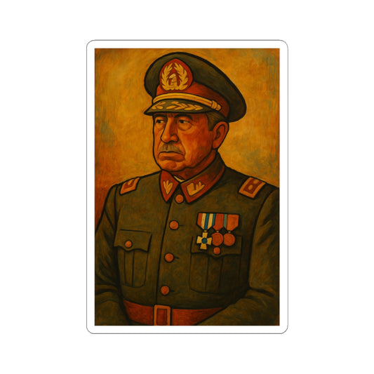 Sticker Augusto Pinochet – Estilo Diego Rivera (Muralismo mexicano)