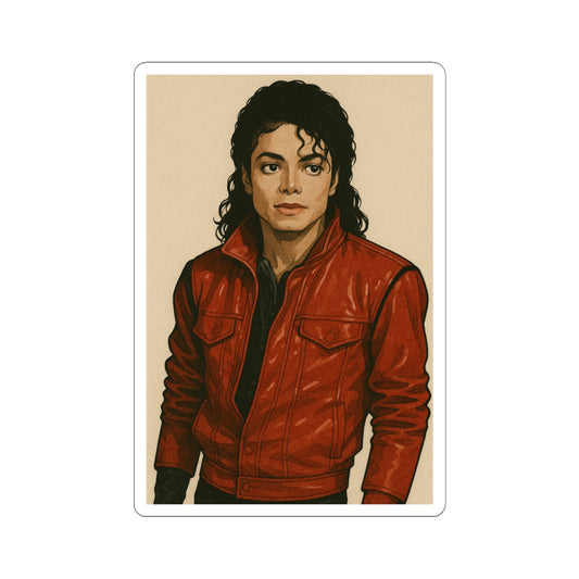 Sticker Retro de Michael Jackson Estilo Años 80