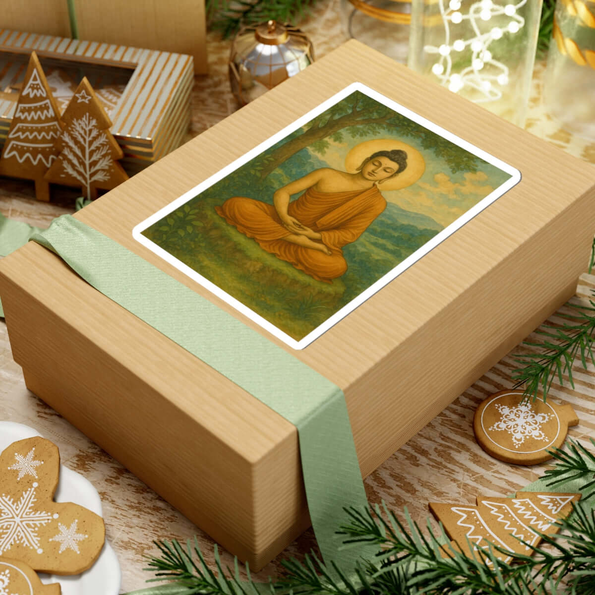 Sticker Buda Meditativo – Arte espiritual en acuarela
