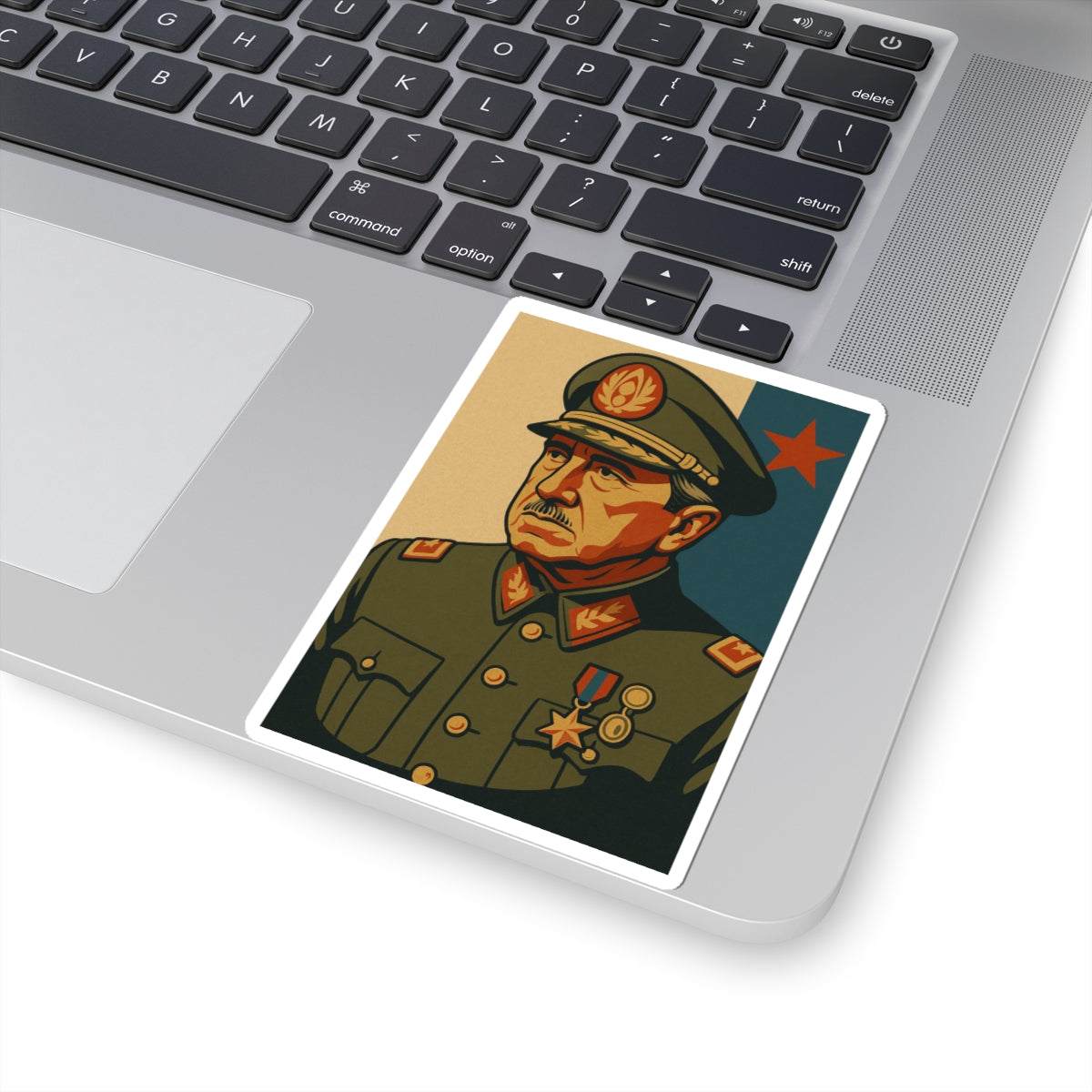 Sticker Augusto Pinochet – Diseño vintage de propaganda política