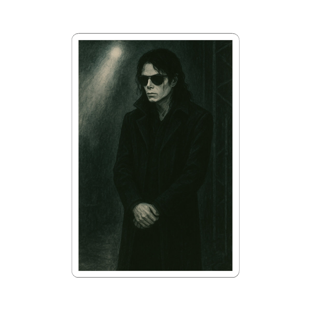 Sticker Michael Jackson Oscuro – Estilo Neo-Noir Ilustrado