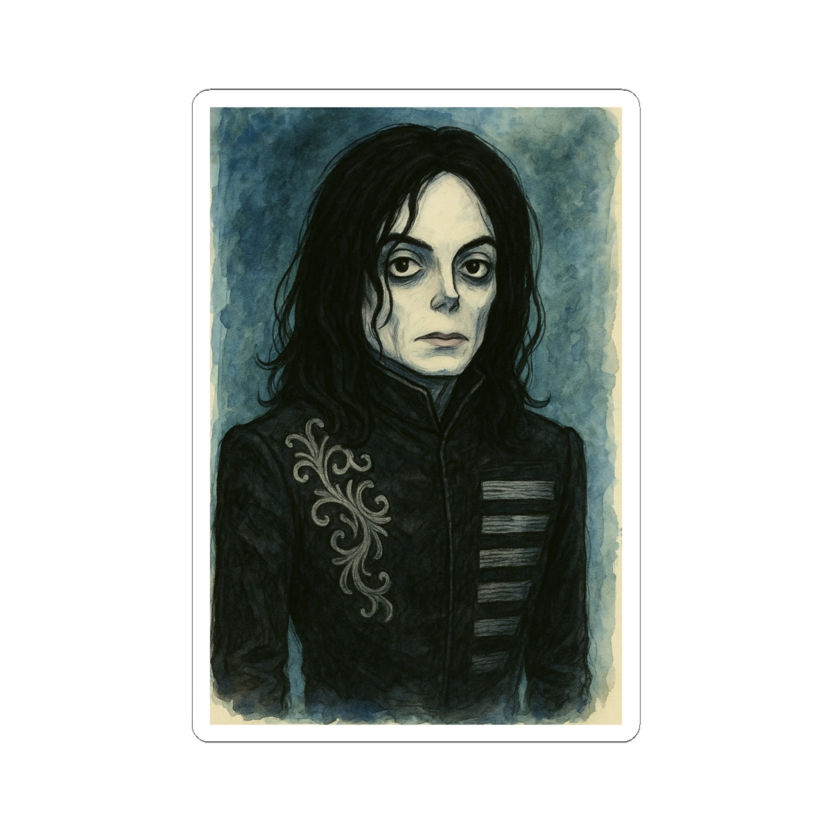 Sticker Michael Jackson Acuarela Melancólica