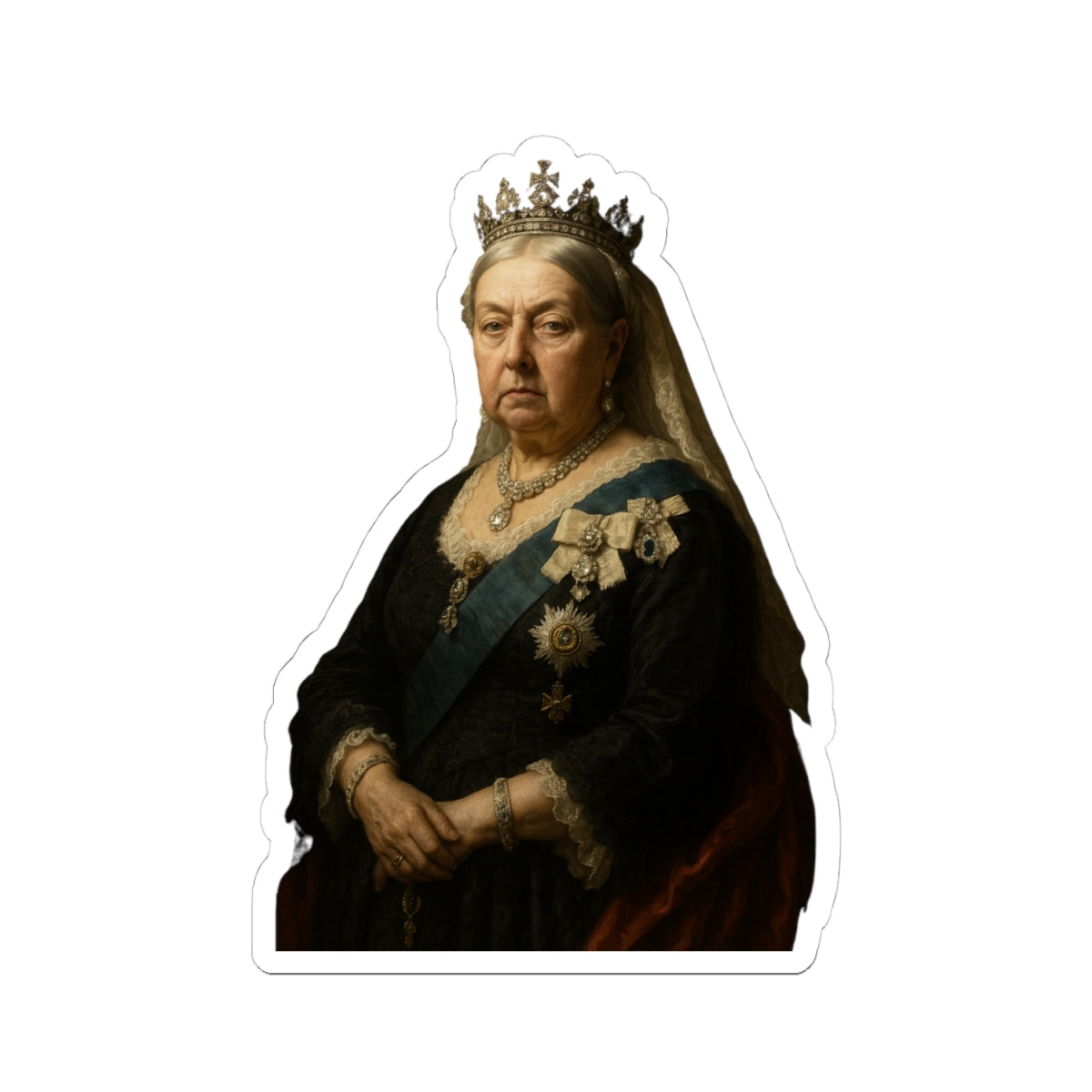 Calcomanía Reina Victoria Reino Unido Emperatriz de la India