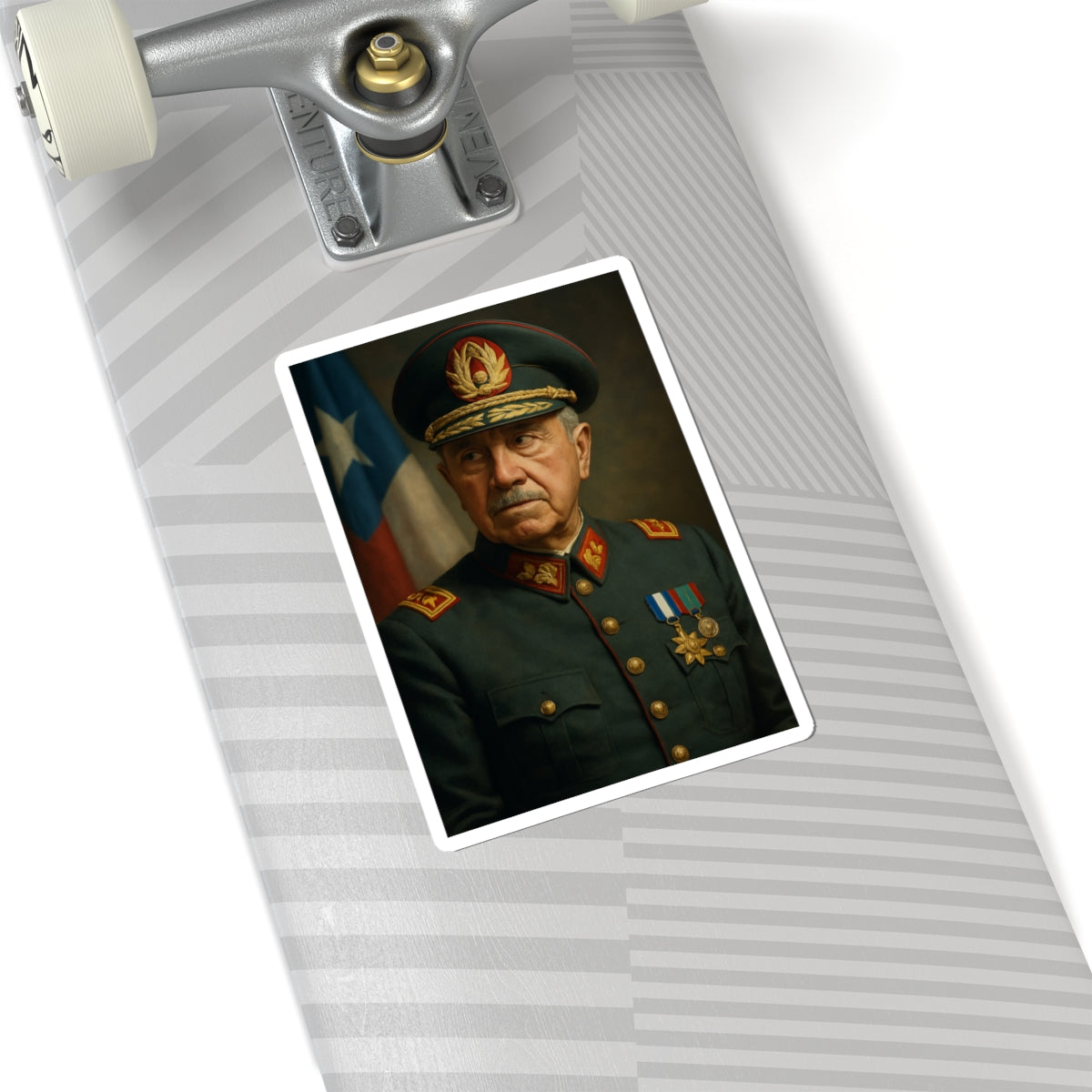 Sticker Augusto Pinochet – Retrato histórico realista