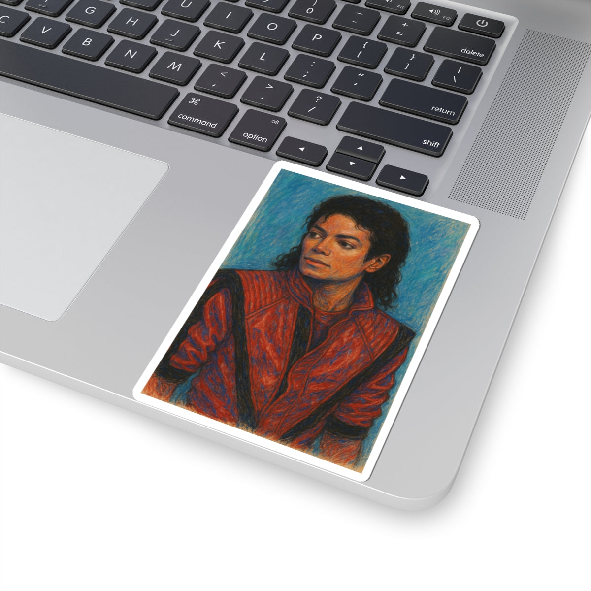 Sticker retro de Michael Jackson con chaqueta Thriller
