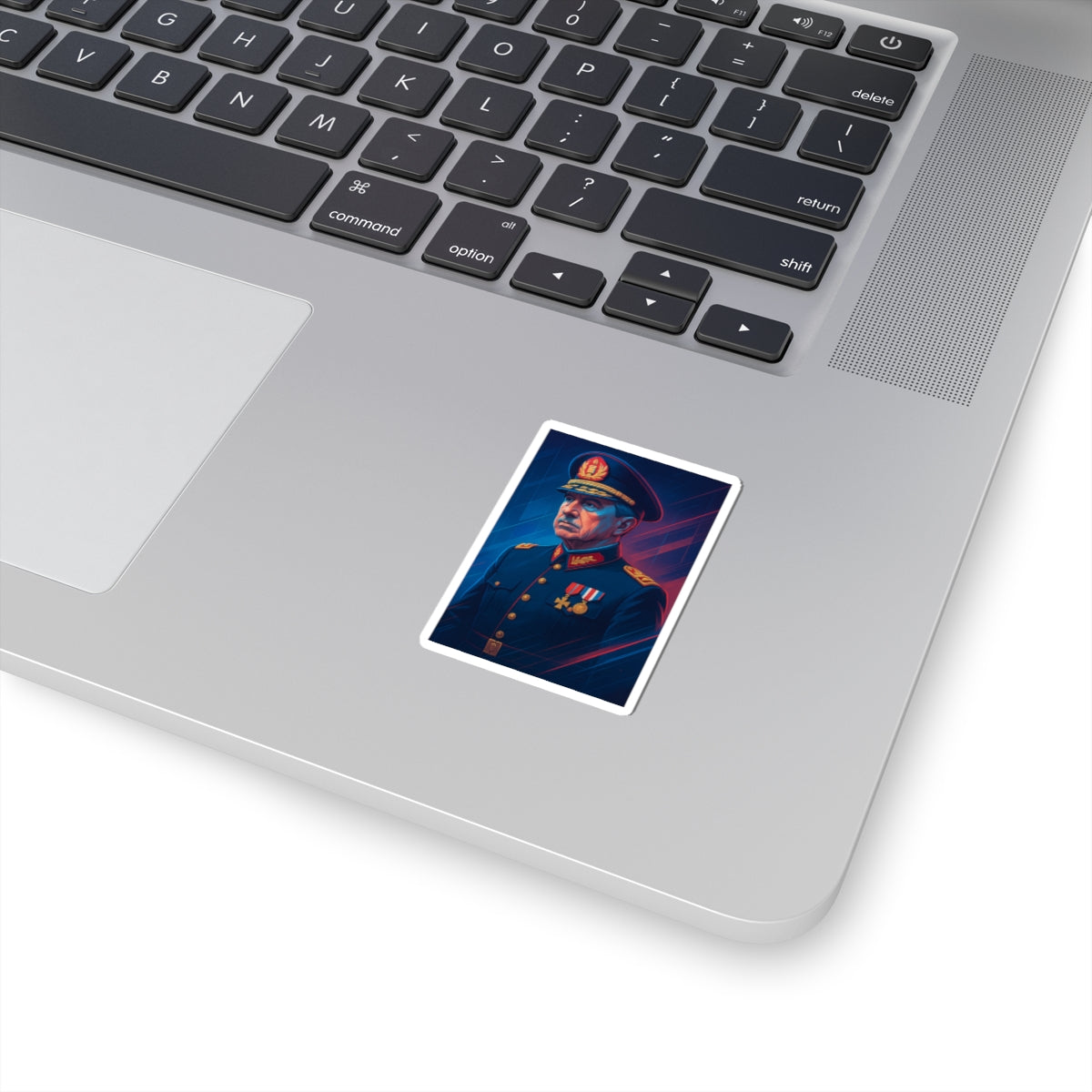 Sticker Augusto Pinochet – Diseño futurista en arte digital