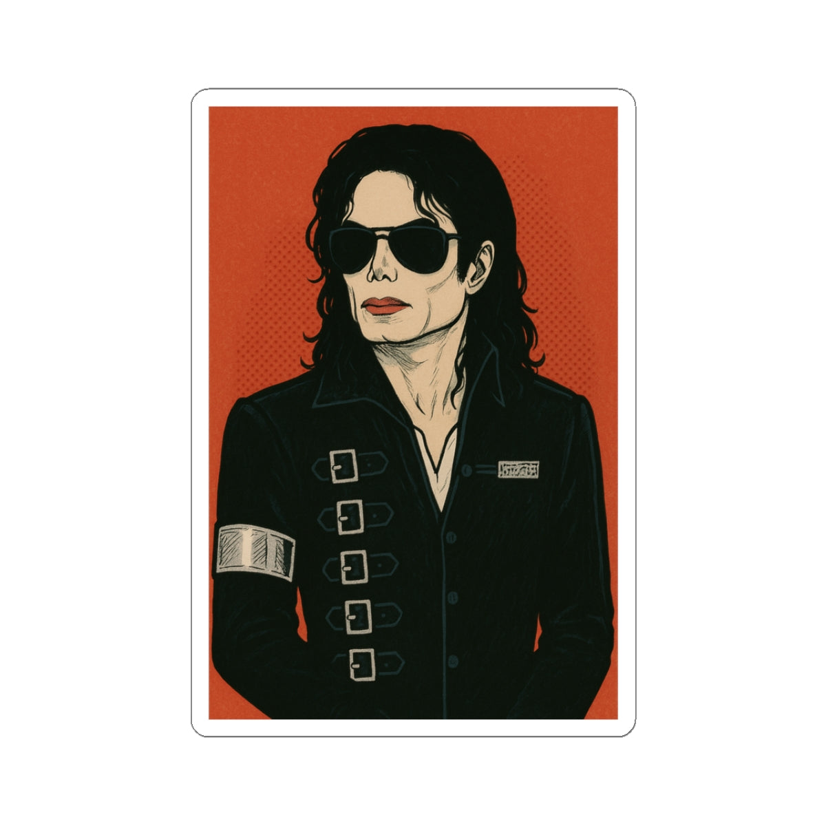 Michael Jackson BAD – Sticker Ilustración Retro Punk