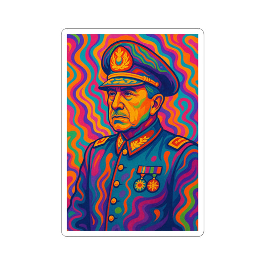 Sticker Augusto Pinochet – Arte psicodélico 70s