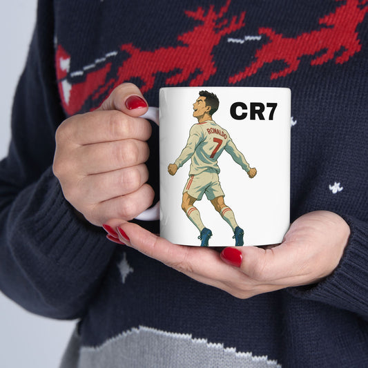 Taza Motivacional CR7: "El talento sin trabajo duro no es nada"
