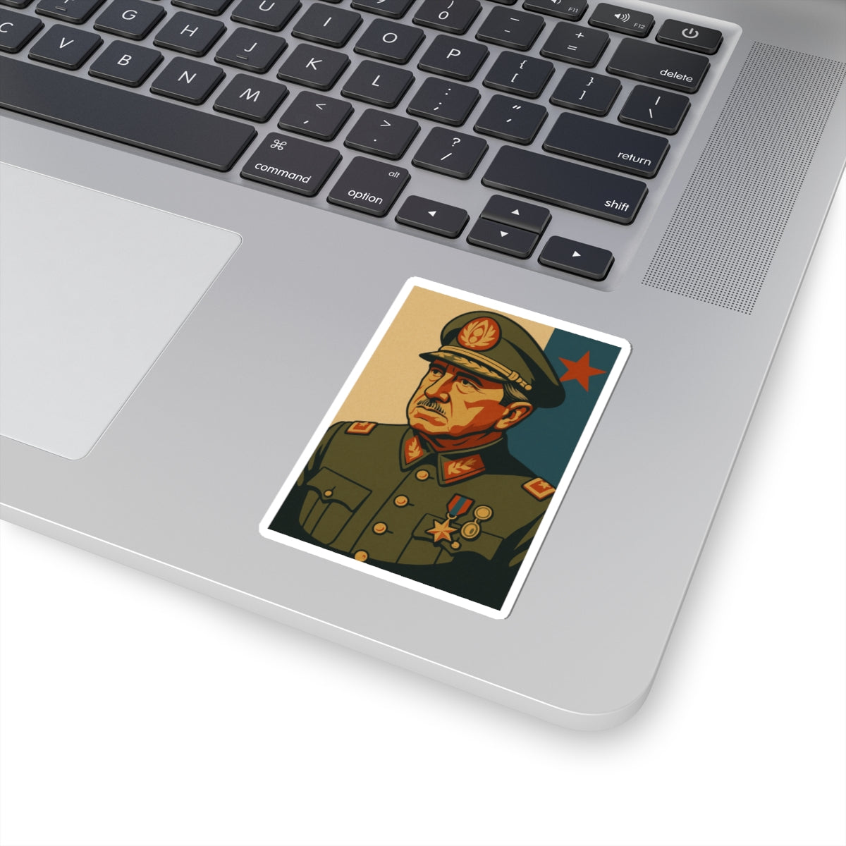 Sticker Augusto Pinochet – Diseño vintage de propaganda política