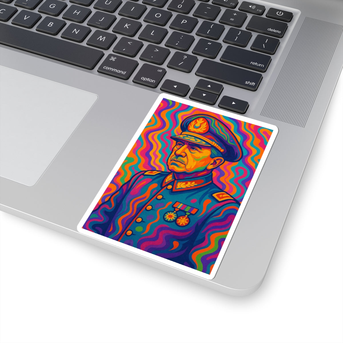 Sticker Augusto Pinochet – Arte psicodélico 70s