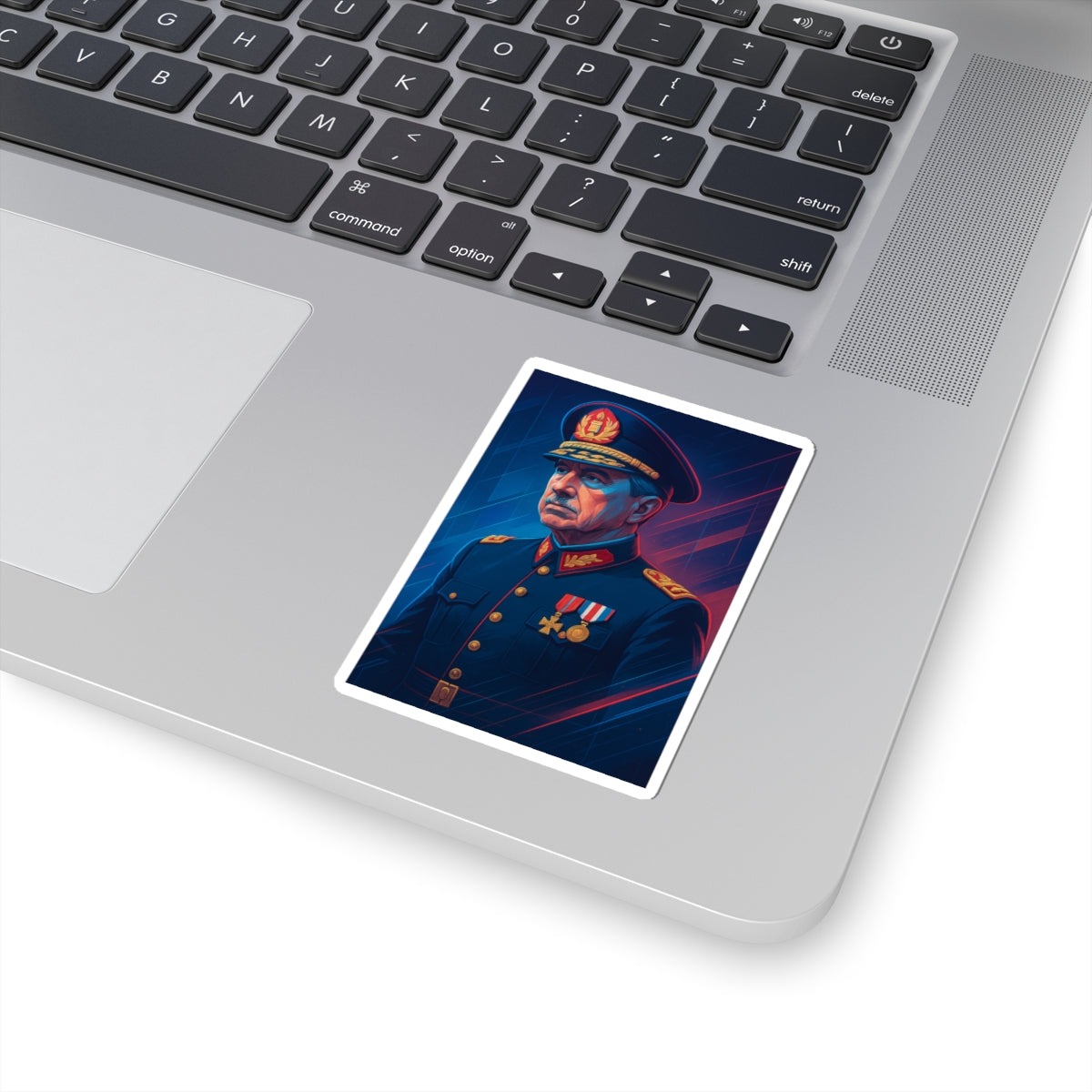 Sticker Augusto Pinochet – Diseño futurista en arte digital