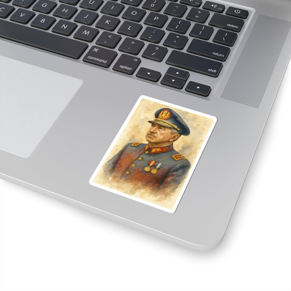 Sticker Augusto Pinochet – Retrato en acuarela artística