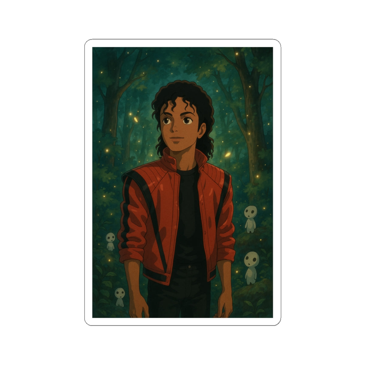 Sticker Michael Jackson Estilo Ghibli