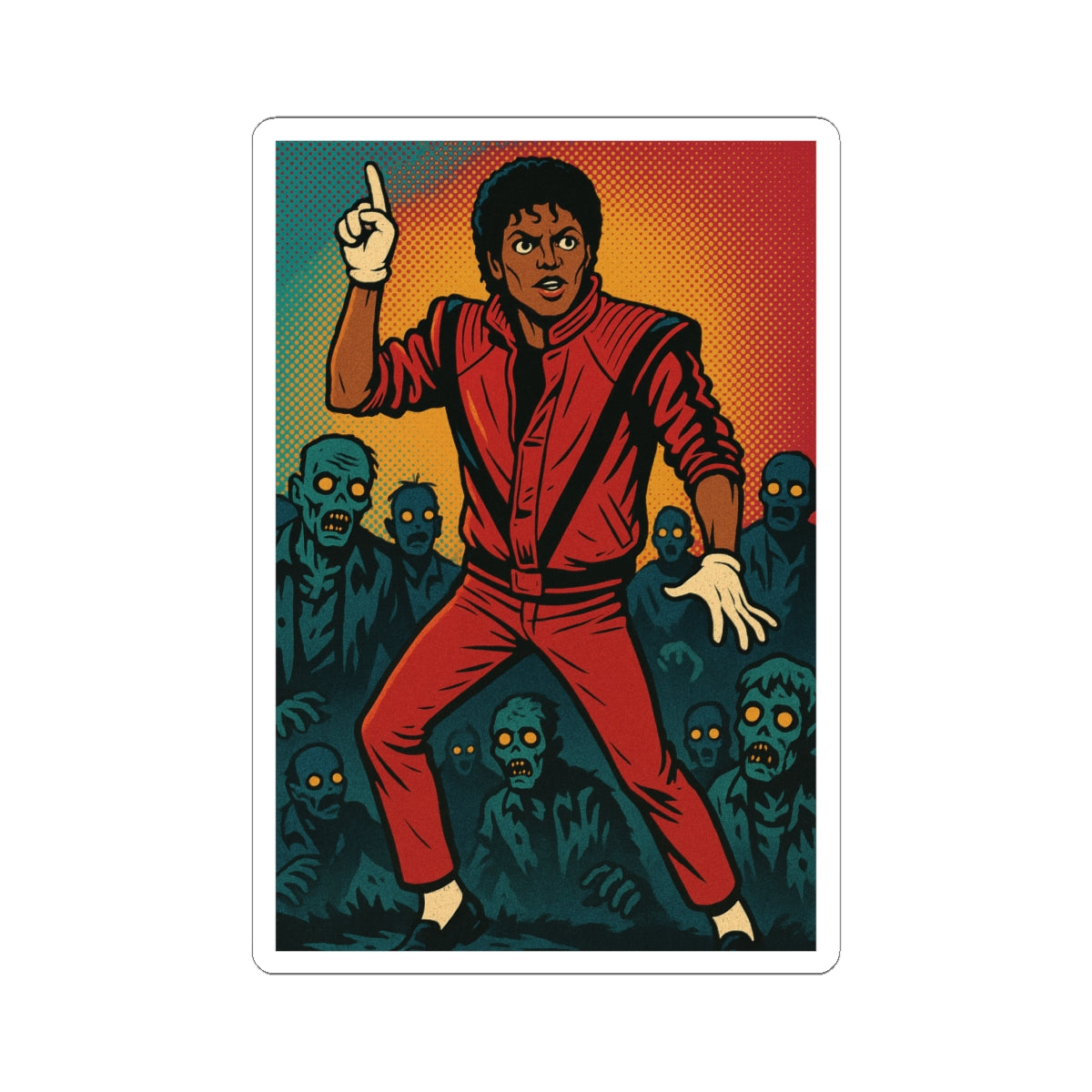 Sticker Michael Jackson Thriller Zombi Pop