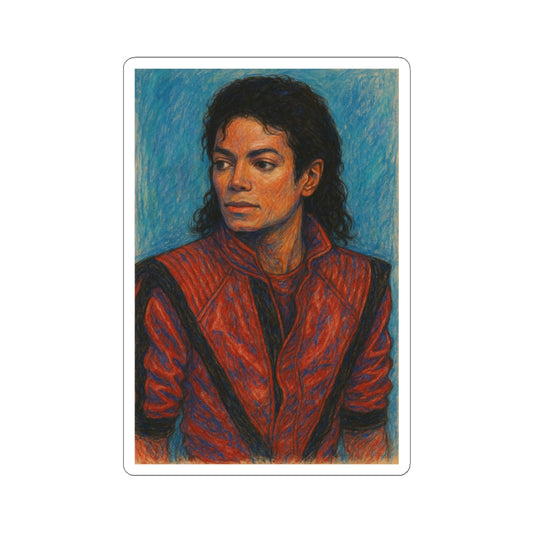 Sticker retro de Michael Jackson con chaqueta Thriller