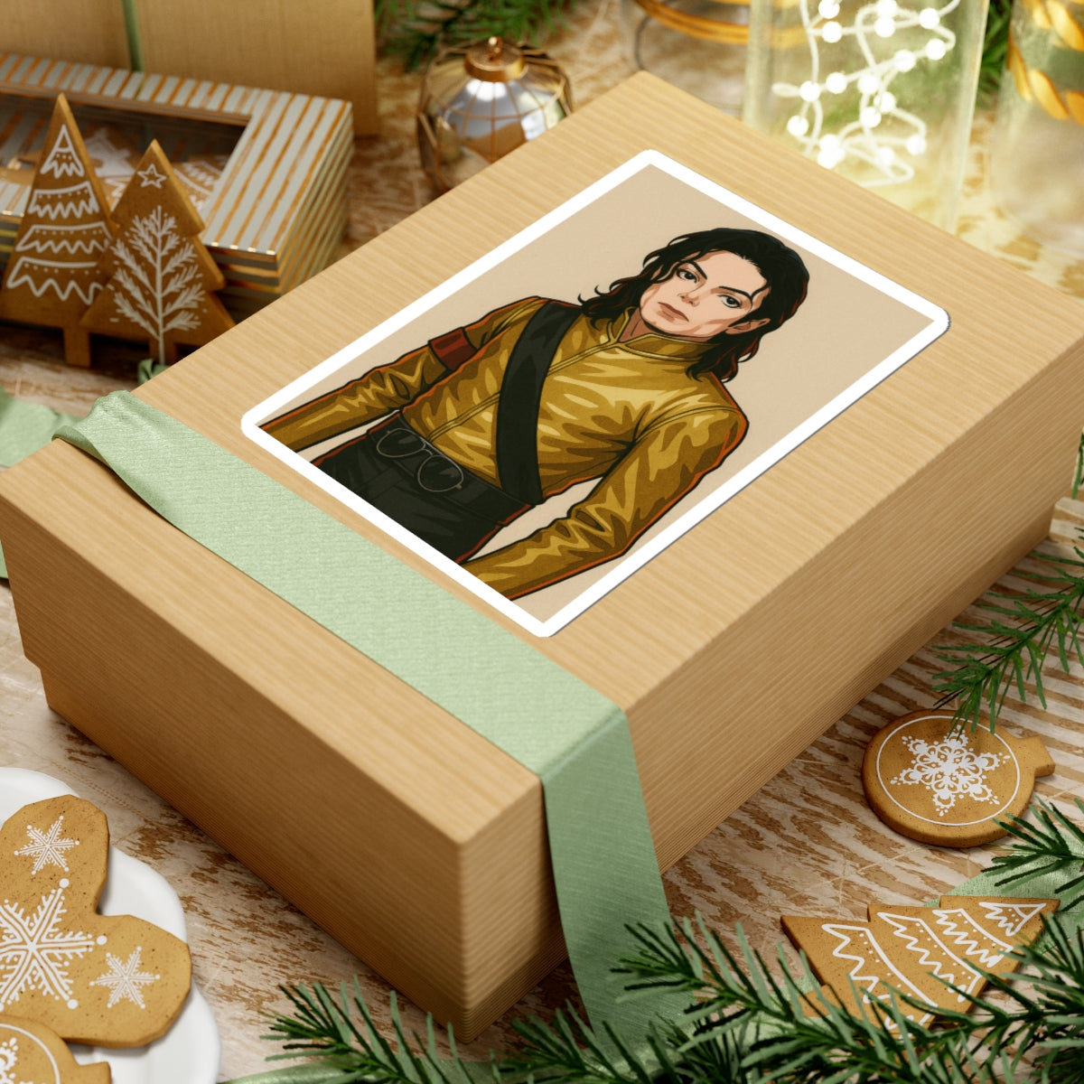 Michael Jackson Sticker Traje Dorado
