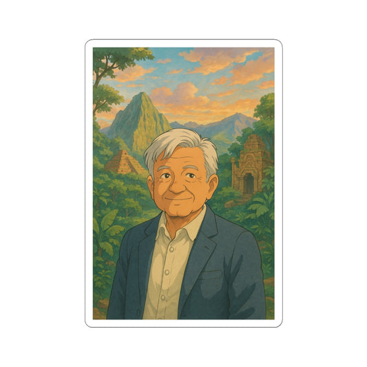 AMLO Sticker Fantasía – Inspiración Ghibli