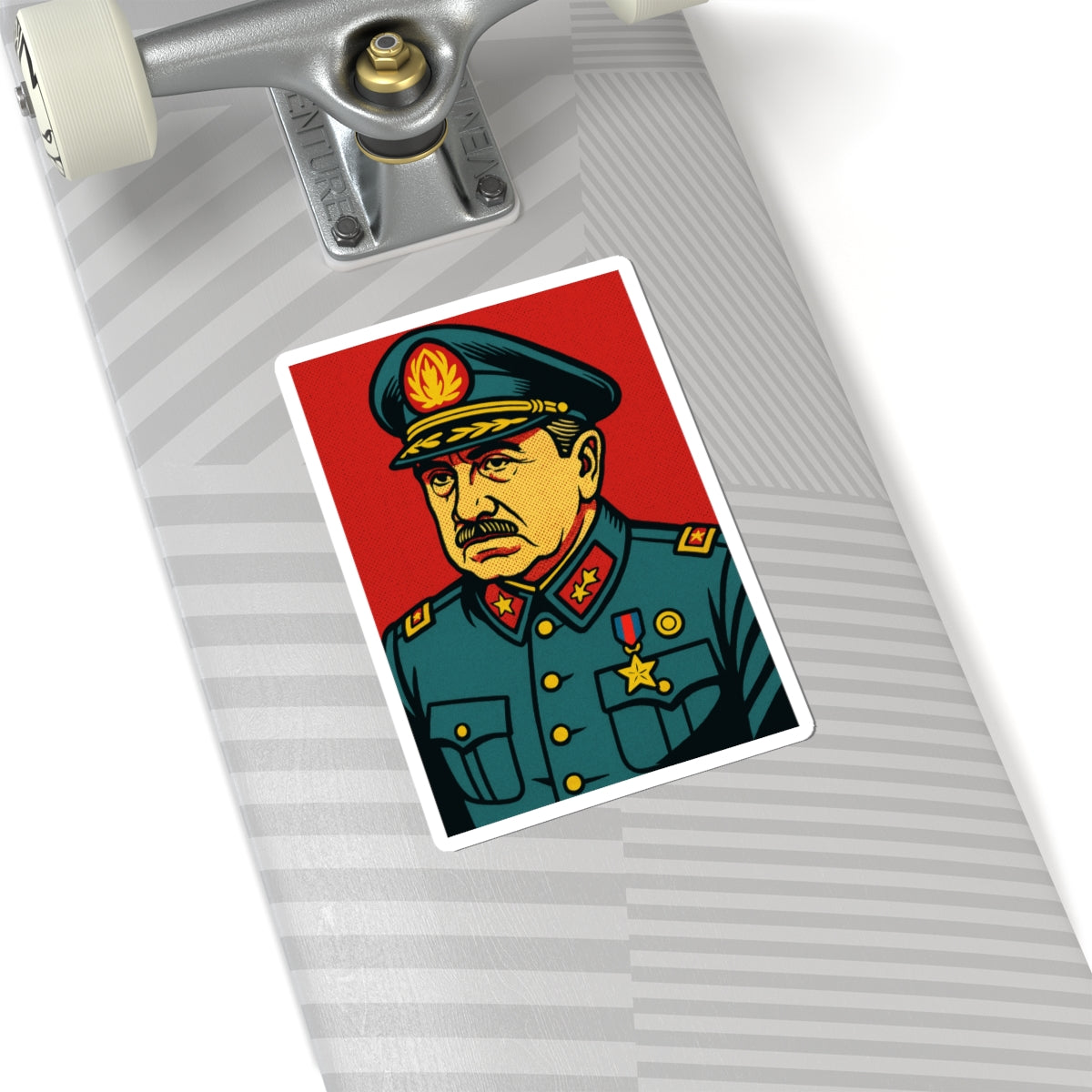 Sticker Augusto Pinochet – Caricatura cómic histórica
