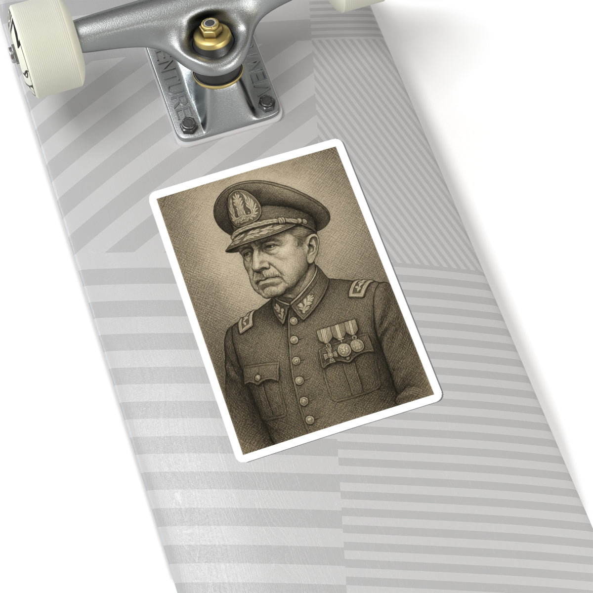 Sticker Augusto Pinochet – Estilo grabado antiguo