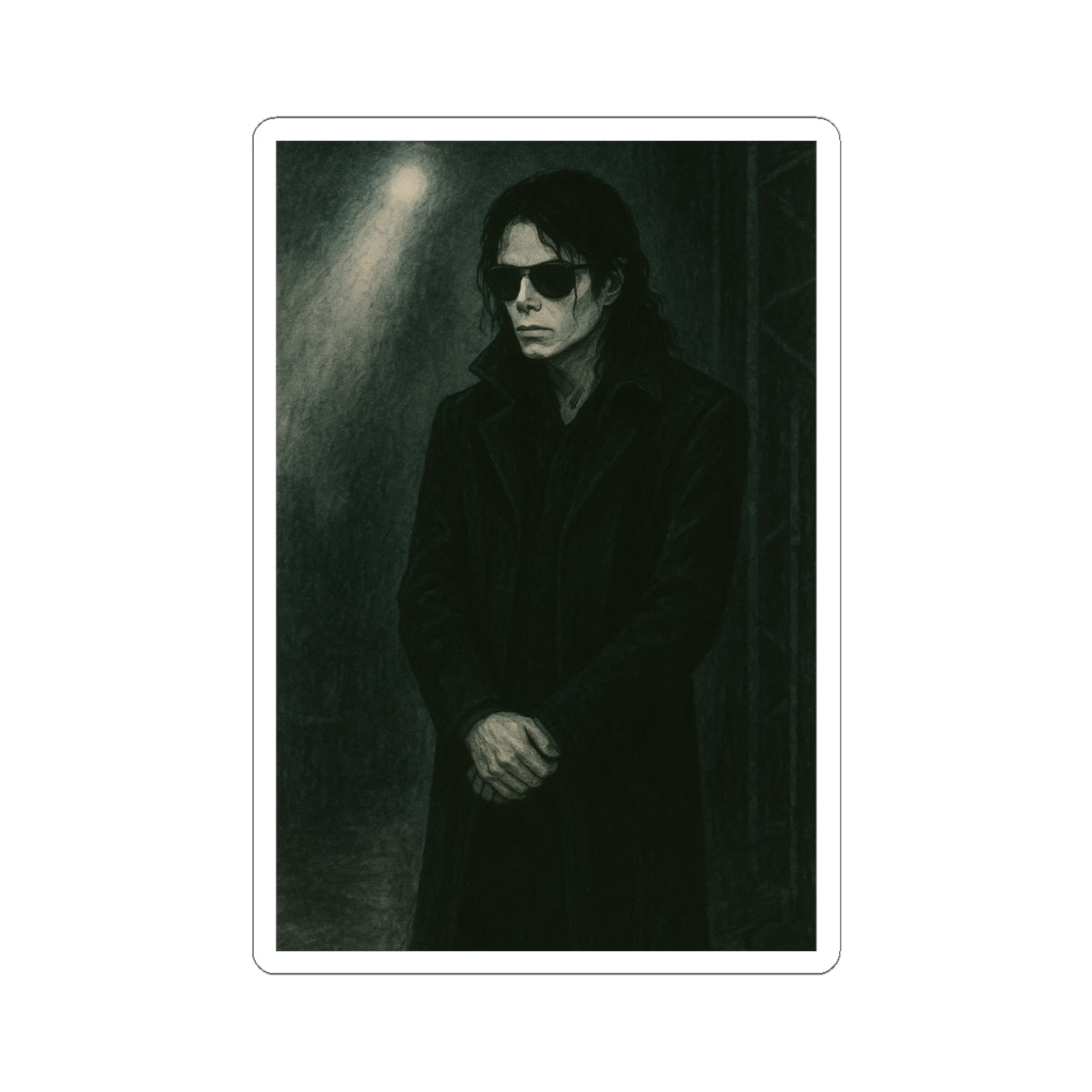 Sticker Michael Jackson Oscuro – Estilo Neo-Noir Ilustrado