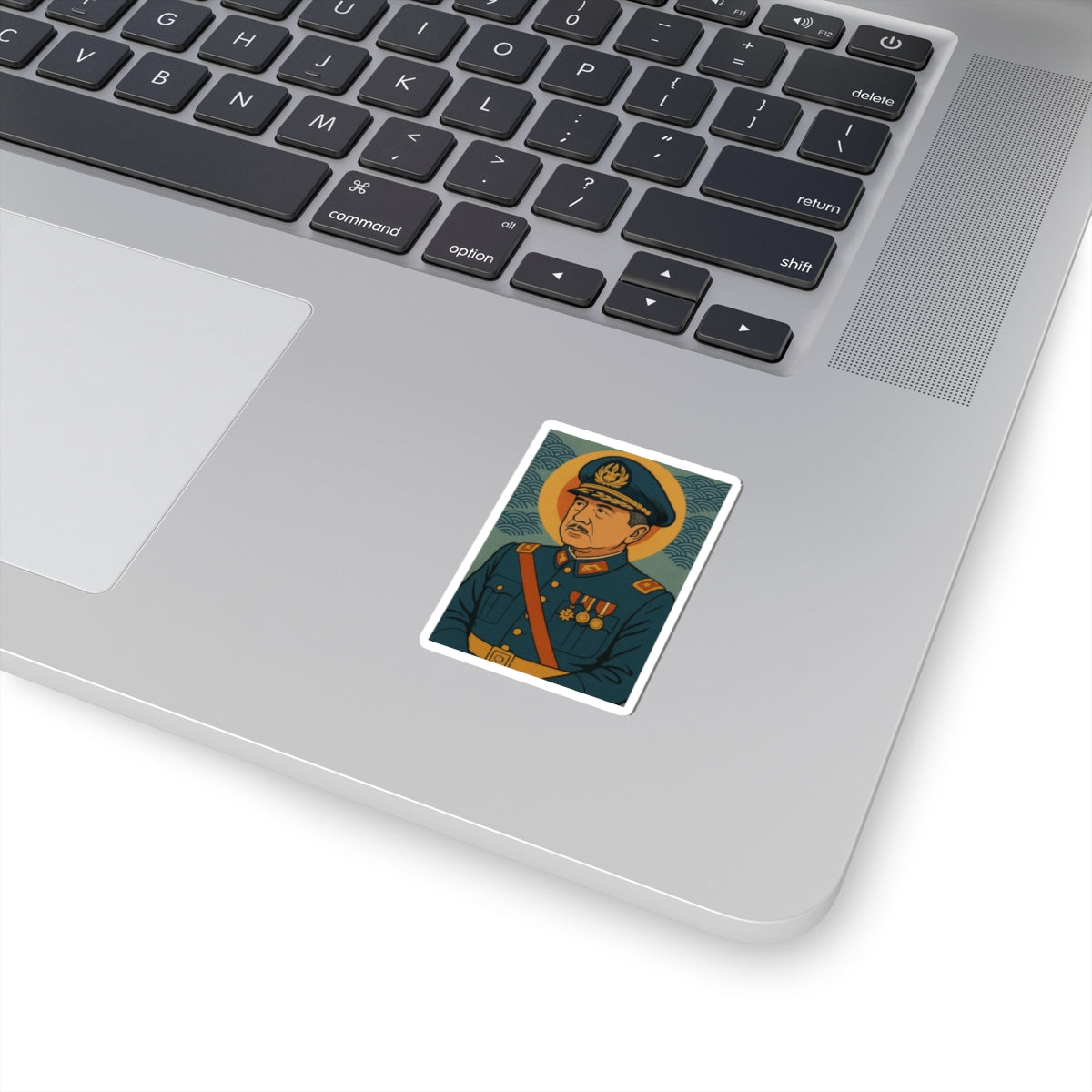 Sticker Kiss-Cut Augusto Pinochet – Estilo ukiyo-e japonés