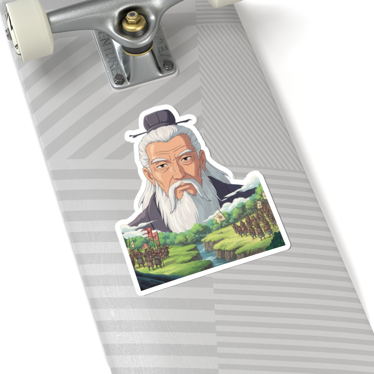 Sticker Sun Tzu Estilo Ghibli | Pegatina Anime de Estrategia