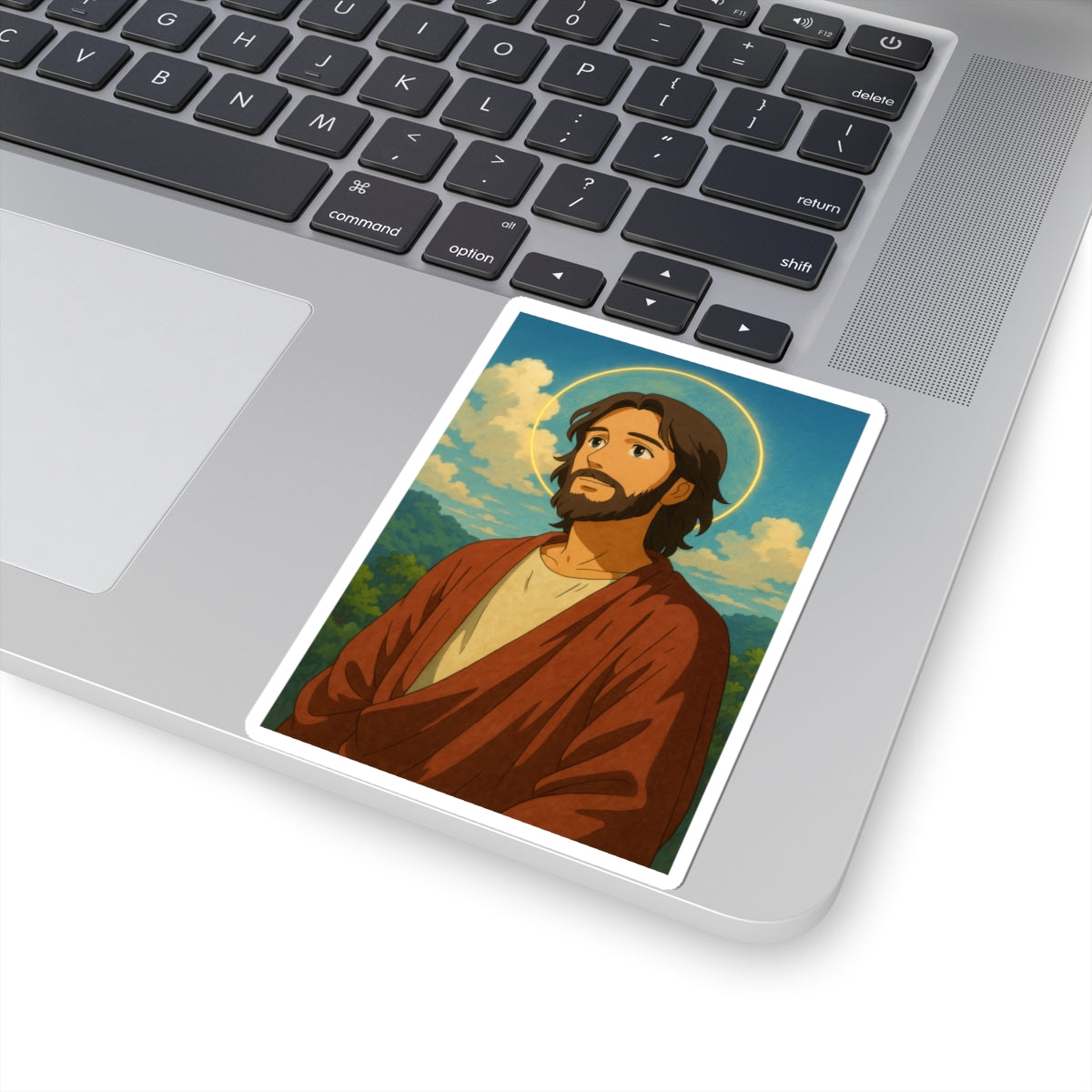 Sticker de Jesús estilo Studio Ghibli
