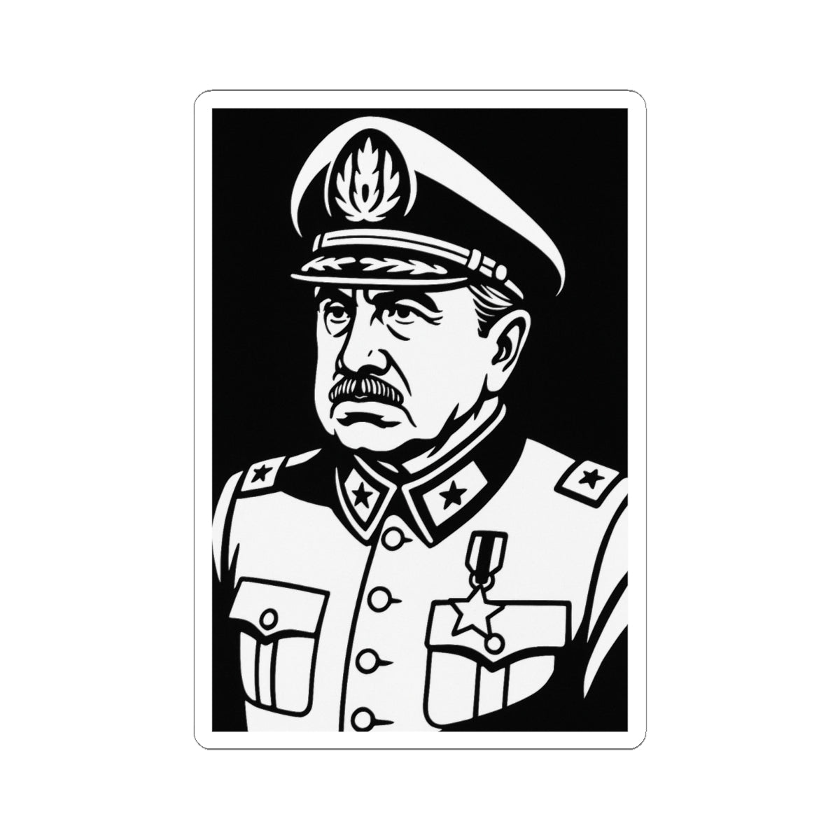Sticker Augusto Pinochet – Arte stencil urbano