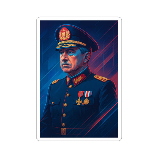 Sticker Augusto Pinochet – Diseño futurista en arte digital