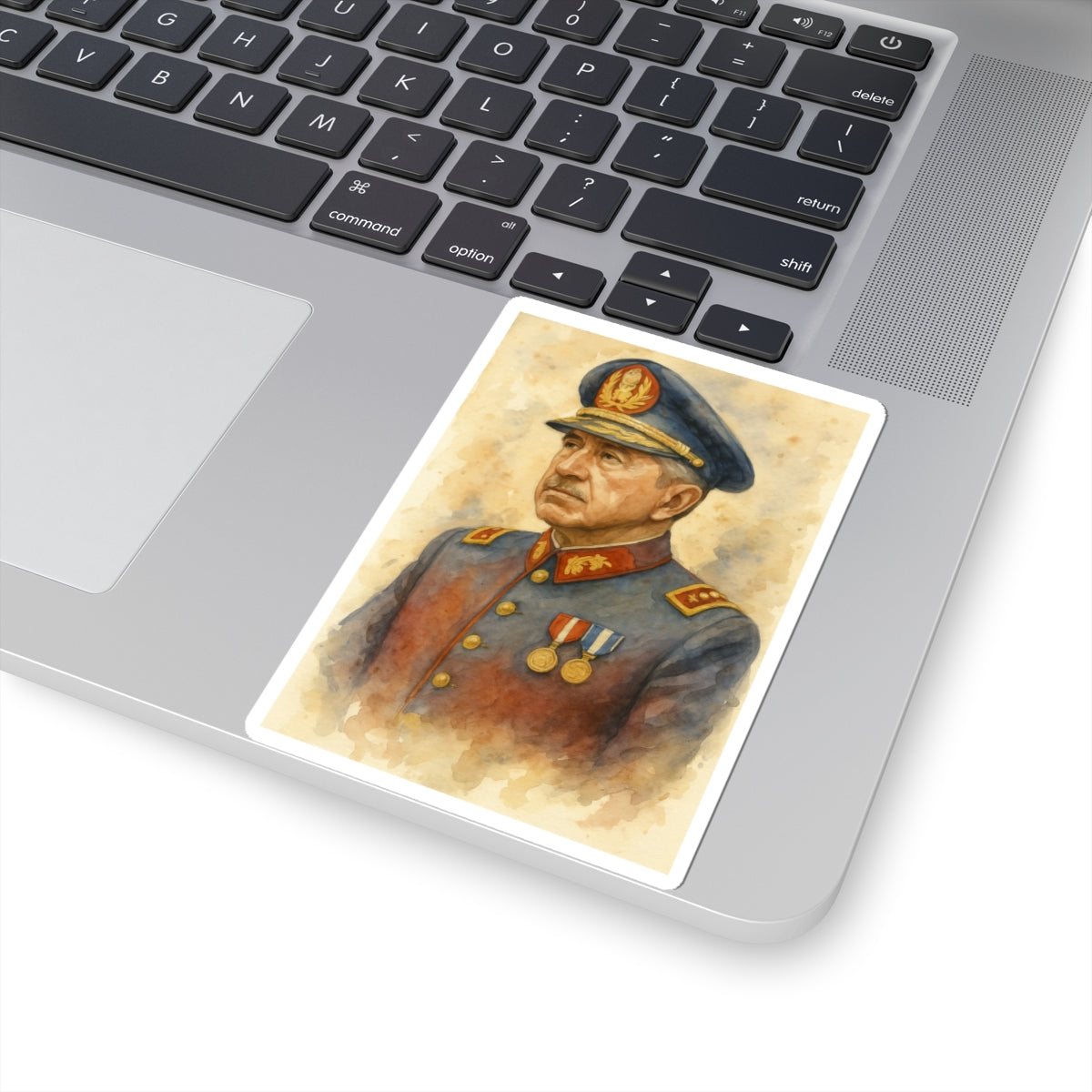 Sticker Augusto Pinochet – Retrato en acuarela artística