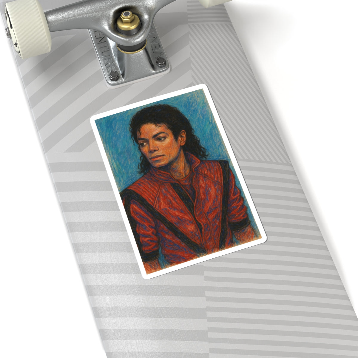 Sticker retro de Michael Jackson con chaqueta Thriller