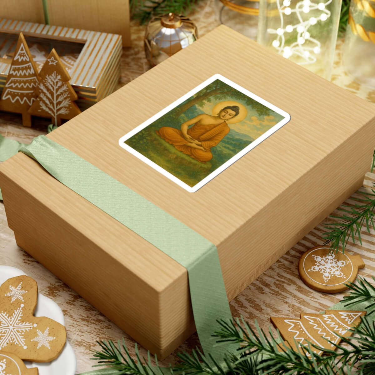 Sticker Buda Meditativo – Arte espiritual en acuarela