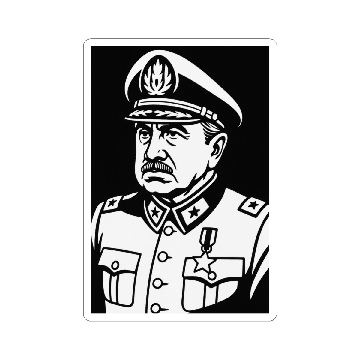 Sticker Augusto Pinochet – Arte stencil urbano