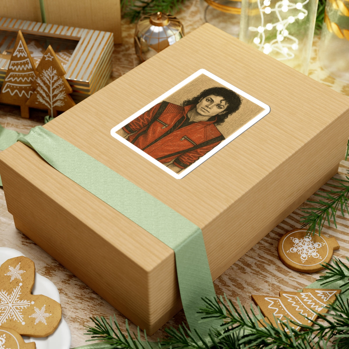 Sticker Michael Jackson Estilo Retro Sketch