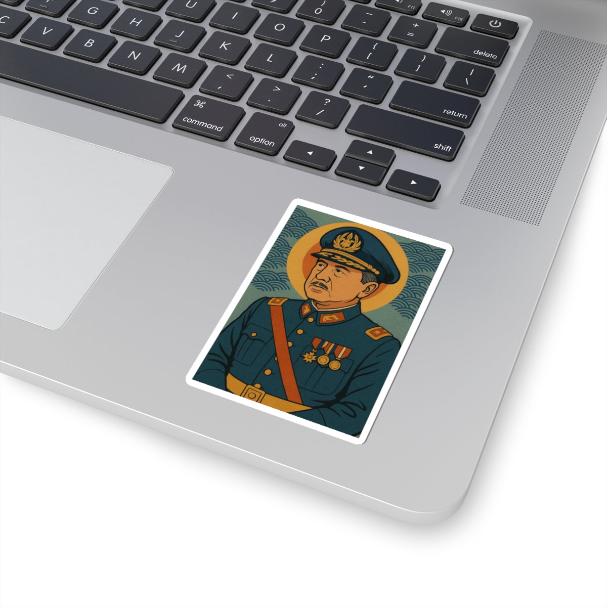 Sticker Kiss-Cut Augusto Pinochet – Estilo ukiyo-e japonés