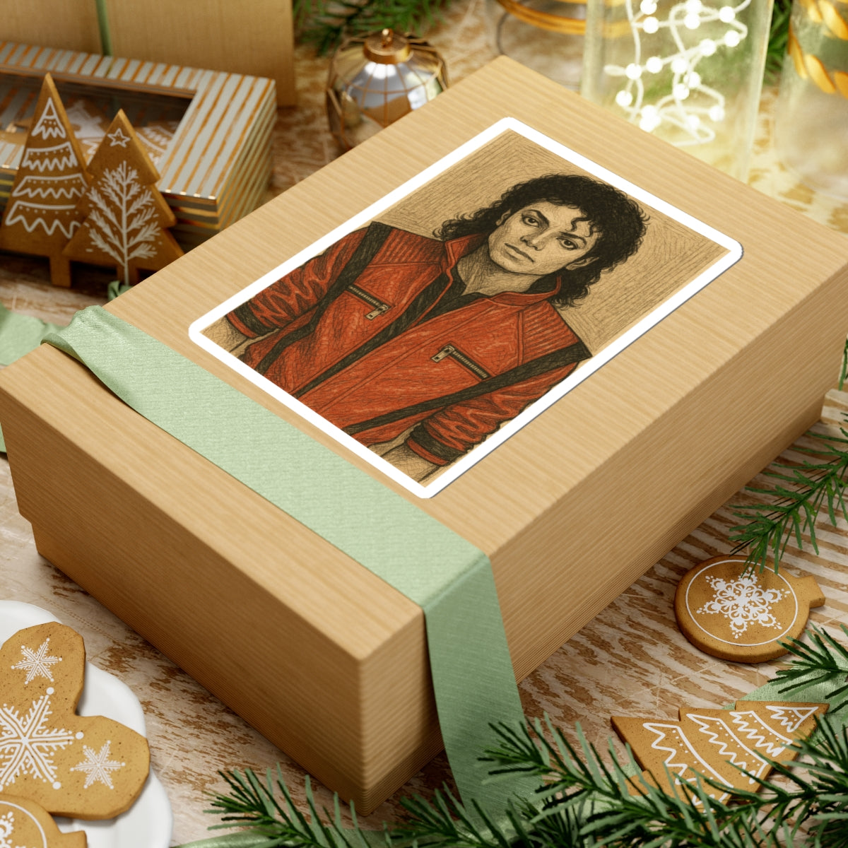 Sticker Michael Jackson Estilo Retro Sketch