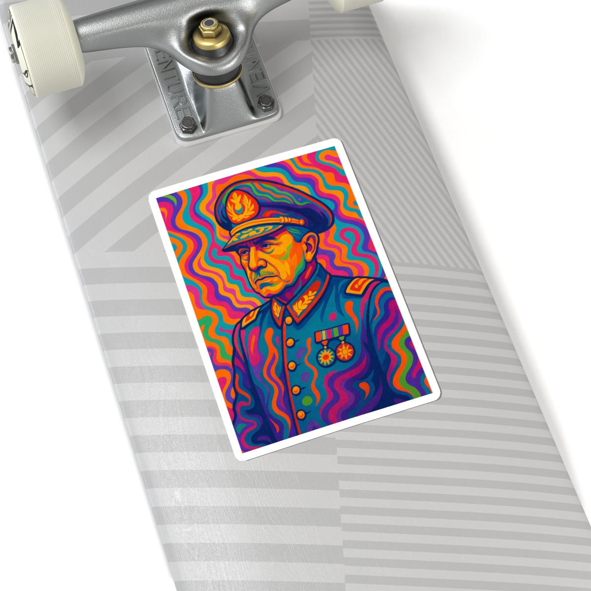 Sticker Augusto Pinochet – Arte psicodélico 70s