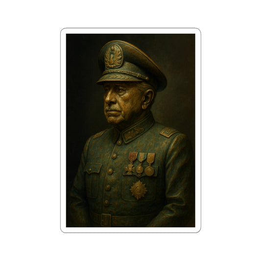 Sticker Augusto Pinochet – Escultura de bronce envejecido
