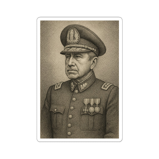 Sticker Augusto Pinochet – Estilo grabado antiguo
